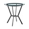 Armen Living Naomi Round Glass and Black Metal Bar Table LCNMDIGLMB - alternate 1